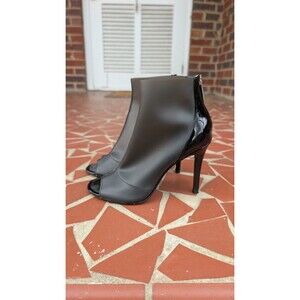 Charles David 'Reece' Open Toe Stiletto Latex Booties Size 7 M